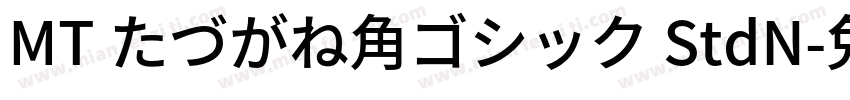 MT たづがね角ゴシック StdN字体转换